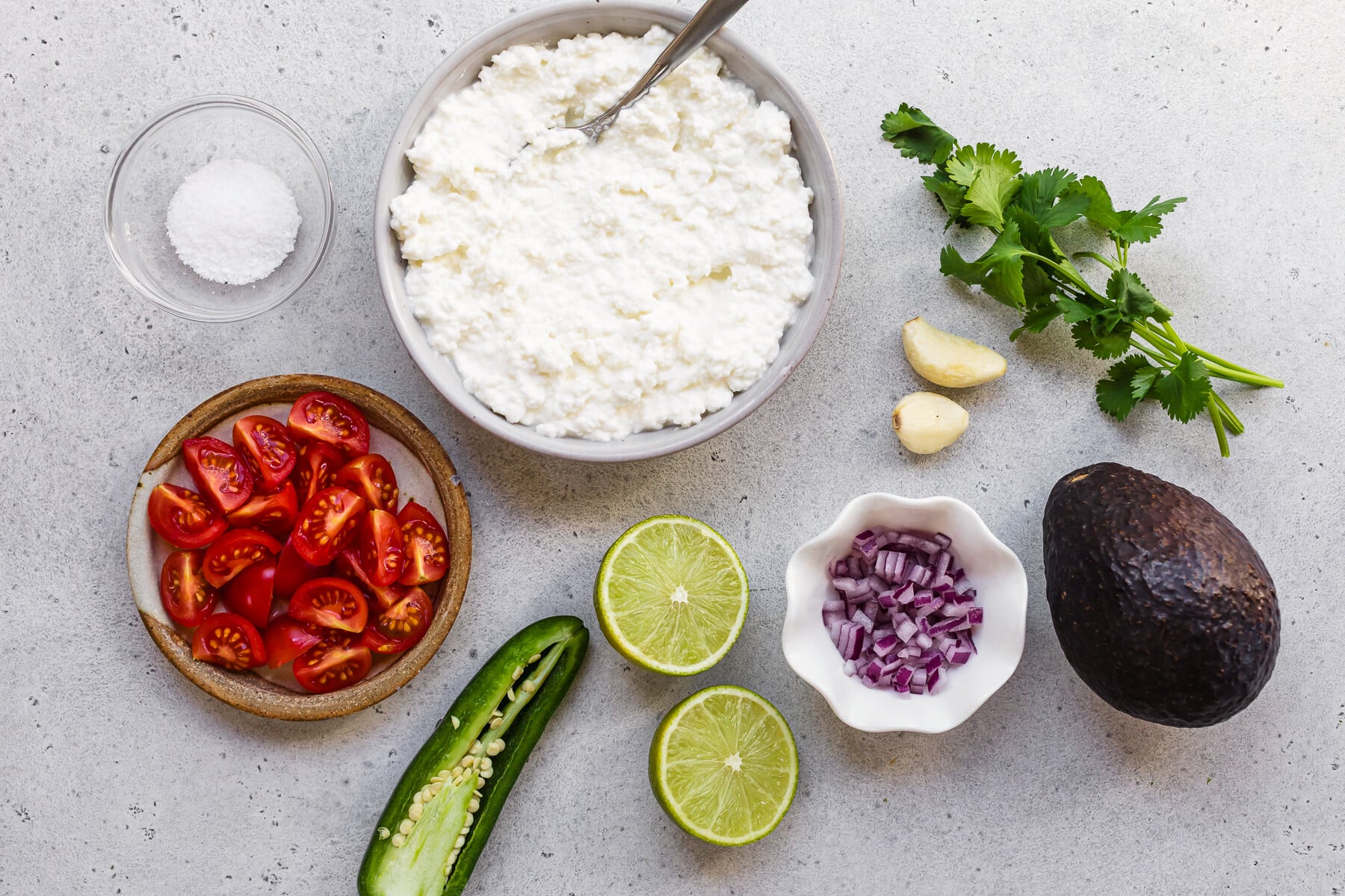 Whipped Avocado Cottage Cheese Dip