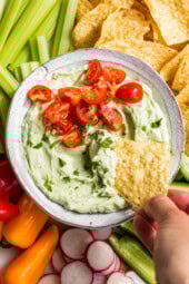 Whipped Avocado Cottage Cheese Dip
