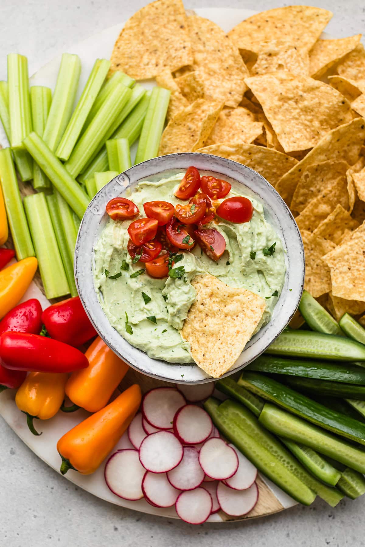 Whipped Avocado Cottage Cheese Dip