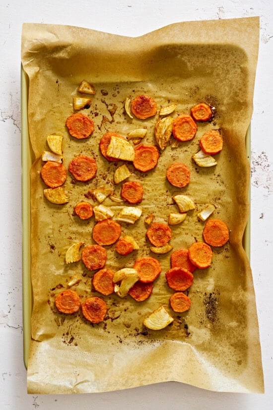 Roasted Carrots on sheet pan