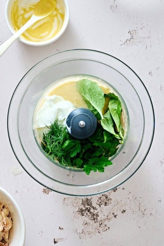Green Goddess Dressing in food processor