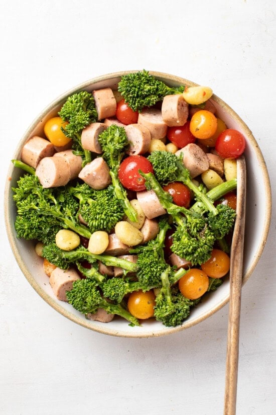 Gnocchi and Sausage with Tomatoes and Broccolini