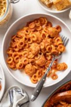 Spaghetti Os and Meatballs (One-Pan Homemade Recipe)